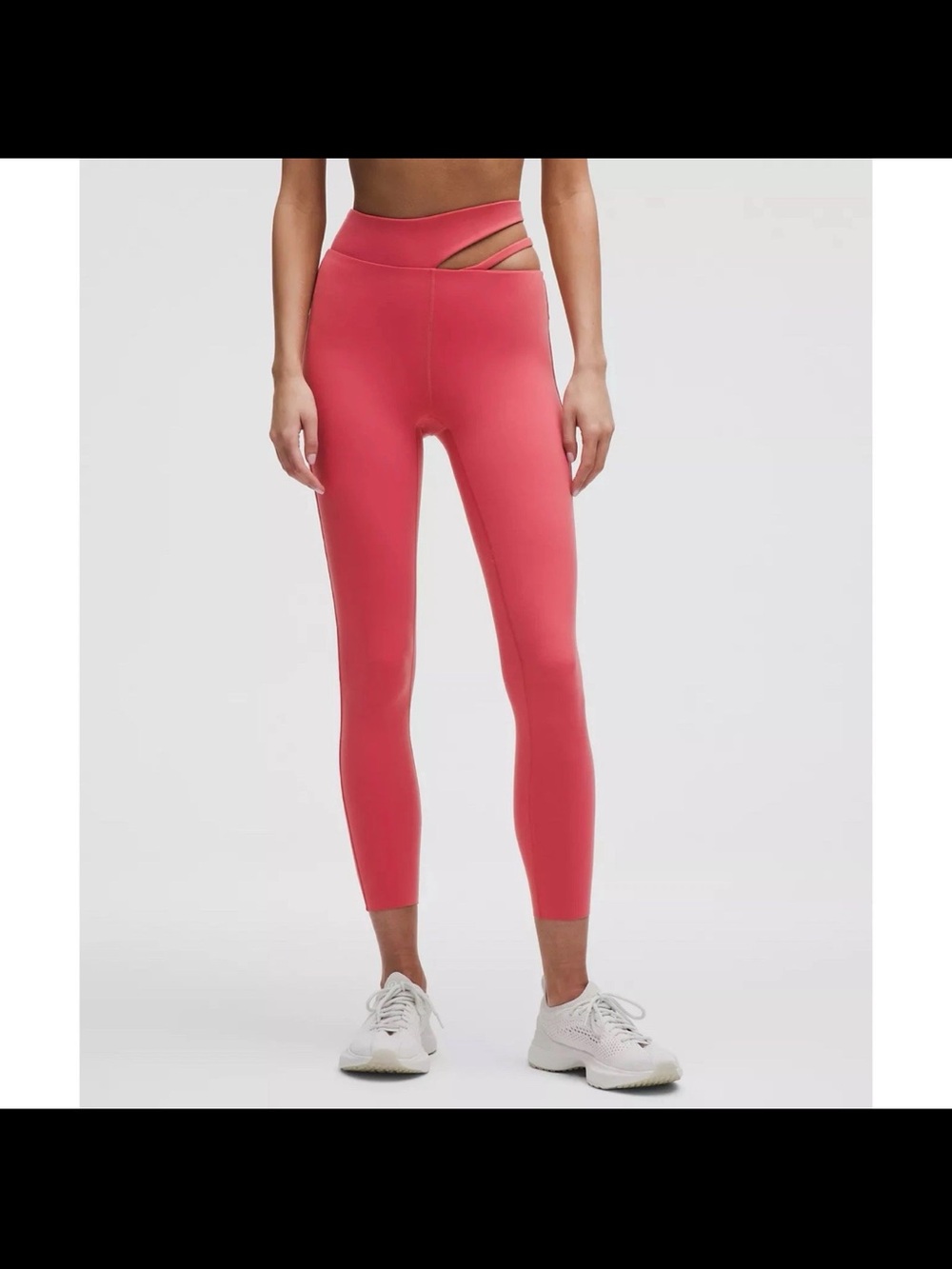 New Lululemon Cut-Out Waist High Rise Train Tight 25" Sz 14 Desert Red NWT $118